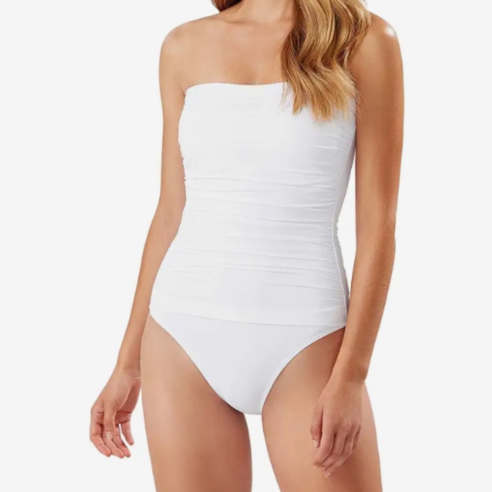 Tommy Bahama  Pearl Shirred Bandeau One-Piece